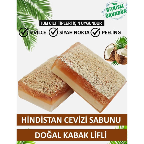 Doğal Kabak Lifli Hindistan Cevizi Yağı Sabunu